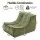 Artiss Armless Chenille Floor Sofa, 150kg Capacity, Removable Cover, High-Density Foam, No Assembly, Green