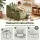 Artiss Armless Chenille Floor Sofa, 150kg Capacity, Removable Cover, High-Density Foam, No Assembly, Green