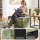Artiss Armless Chenille Floor Sofa, 150kg Capacity, Removable Cover, High-Density Foam, No Assembly, Green