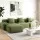 Artiss 300cm Modular Boneless Sofa Bed L Shaped Sectional Corduroy Green Spacious Convertible Comfort