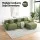 Artiss 300cm Modular Boneless Sofa Bed L Shaped Sectional Corduroy Green Spacious Convertible Comfort