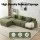 Artiss 300cm Modular Boneless Sofa Bed L Shaped Sectional Corduroy Green Spacious Convertible Comfort