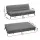 Artiss 1.9m 3-Seater Sofa Bed Grey with Innerspring Core Soft Fibre Wrap Adjustable Couch Futon 3-Position