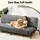 Artiss 1.9m 3-Seater Sofa Bed Grey with Innerspring Core Soft Fibre Wrap Adjustable Couch Futon 3-Position