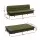 Artiss 1.9m 3-Seater Sofa Bed with Innerspring Core Soft Fibre Wrap Adjustable Olive Green 3-Position