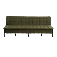 Artiss 1.9m 3-Seater Sofa Bed with Innerspring Core Soft Fibre Wrap Adjustable Olive Green 3-Position