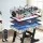 4-in-1 Foldable Soccer Table, Foosball, Pool, Table Tennis, Hockey Game Table, MDF, 122x61x81cm, Family Fun