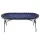 183cm Folding Poker Table Top for 8 Players - Casino-Style Felt, PU Leather Rails, Metal Frame, Blue