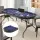 8 Player 1.8m Folding Poker Table Set with 300 Chips, Cupholders and Lockable Aluminium Case Blue Layout