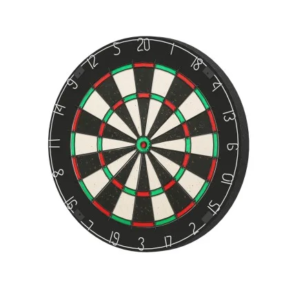 18 inch Premium Sisal Dartboard Set with Rotating Score Ring, Staple-Free Divider, 6 Steel Darts, Wall Mount, Party Game