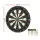 18 inch Premium Sisal Dartboard Set with Rotating Score Ring, Staple-Free Divider, 6 Steel Darts, Wall Mount, Party Game