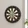 18 inch Premium Sisal Dartboard Set with Rotating Score Ring, Staple-Free Divider, 6 Steel Darts, Wall Mount, Party Game