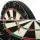 18 inch Sisal Dartboard and Wooden Cabinet Set with 6 Steel Darts, Rotating Score Ring, Staple-Free Divider, Brown