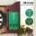 18 inch Sisal Dartboard and Wooden Cabinet Set with 6 Steel Darts, Rotating Score Ring, Staple-Free Divider, Brown
