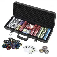 500PC Poker Chip Set - 14g Double Injection Iron Core Chips, Aluminium Case, Cards & Dice for Casino Nights 500PC Poker Chip Set - 14g Double Injection Iron Core Chips, Aluminium Case, Cards & Dice for Casino Nights