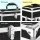Embellir Portable Cosmetic Beauty Makeup Carry Case, Grade-A Aluminum, Crocodile Black, 28x17.5x31cm, with Mirror