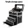 Embellir Portable Cosmetic Beauty Makeup Carry Case, Grade-A Aluminum, Crocodile Black, 28x17.5x31cm, with Mirror