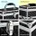 Embellir Portable Cosmetic Beauty Makeup Carry Case, Aluminum, 28x17.5x31cm, Diamond Black, with Mirror and Trays