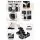 Embellir Makeup Case Beauty Organizer Bag, Aluminum ABS, Diamond Black, 27x19.5x27.5cm, Portable Travel Cosmetic Storage