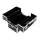Embellir Portable Cosmetic Beauty Makeup Case, Aluminum, 23x36x26cm, Diamond Black, Adjustable Dividers, Lock & Strap
