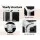 Embellir Portable Cosmetic Beauty Makeup Case, Aluminum Frame, Black Velvet Interior, 23x36x27cm, Adjustable Dividers