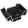 Embellir Makeup Case Beauty Trolley, Aluminum, 35x25x75cm, Black, 7 in 1 Portable Cosmetic Organizer with Wheels