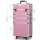 Embellir Makeup Case Beauty Trolley, Aluminium Frame, 35x25x75cm, Pink, 7-in-1 Portable Cosmetic Organiser with Wheels