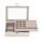 Embellir 2 Layer Jewellery Box Organiser with Clear Acrylic Lid Divided Storage and MDF Frame Beige White