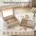 Embellir 2 Layer Jewellery Box Organiser with Clear Acrylic Lid Divided Storage and MDF Frame Beige White