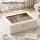 Embellir 2 Layer Jewellery Box Organiser with Clear Acrylic Lid Divided Storage and MDF Frame Beige White