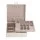Embellir 2 Layer Jewellery Storage Organiser with Removable Dividers Necklace Hooks Faux Leather White