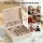 Embellir 2 Layer Jewellery Storage Organiser with Removable Dividers Necklace Hooks Faux Leather White