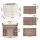 Embellir Jewellery Box 4-Layer Organiser with Glass Lid and Drawers, Dedicated Compartments, Cloud White and Gold