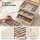 Embellir Jewellery Box 4-Layer Organiser with Glass Lid and Drawers, Dedicated Compartments, Cloud White and Gold