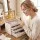 Embellir Jewellery Box 4-Layer Organiser with Glass Lid and Drawers, Dedicated Compartments, Cloud White and Gold