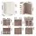 Embellir Large 6 Layer Jewellery Box Organiser with 5 Drawers and Fold-Out Doors White Faux Leather