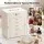Embellir Large 6 Layer Jewellery Box Organiser with 5 Drawers and Fold-Out Doors White Faux Leather