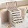 Embellir Large 6 Layer Jewellery Box Organiser with 5 Drawers and Fold-Out Doors White Faux Leather