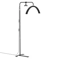 Embellir LED Beauty Light Half Moon Lamp: 252 Beads, Adjustable 144-180cm, Remote, Phone Holder, 3000K-6000K,