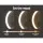 Embellir Extendable Makeup Mirror, Iron & Aluminum, 33x32cm, Brown - 10X Magnifying, LED Touch Control, 3 Light Modes
