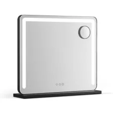 Embellir Makeup Mirror, Aluminum Frame, 60x50cm, Black, Hollywood Vanity with LED Light, Touch Controls, 3 Color Temps