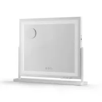 Embellir 60x50cm Crystal LED Vanity Mirror with 360° Swivel, Touch Controls, USB Charging, and 10x Magnifier