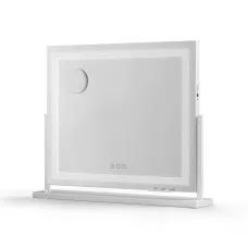 Embellir 60x50cm Crystal LED Vanity Mirror with 360° Swivel, Touch Controls, USB Charging, and 10x Magnifier