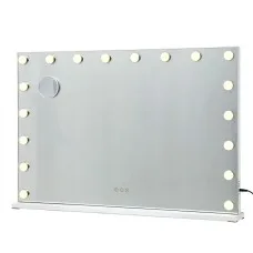 Embellir 90x60cm Hollywood Vanity Makeup Mirror with 18 Dimmable LED Bulbs, USB Charging and 3 Light Modes
