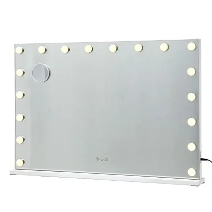 Embellir 90x60cm Hollywood Vanity Makeup Mirror with 18 Dimmable LED Bulbs, USB Charging and 3 Light Modes