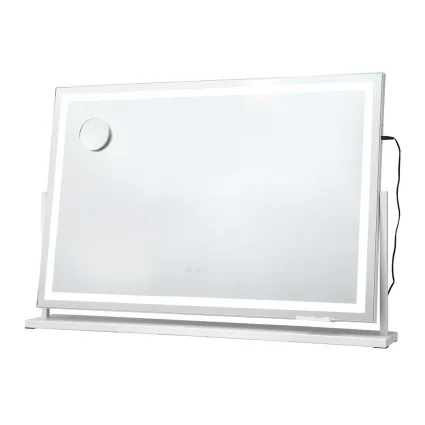 Embellir 90 x 60cm Makeup Mirror with LED Lighting and 360-Degree Rotation, 10x Magnification