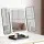 Embellir LED Makeup Mirror, ABS & Glass, 40x14x30cm, Tri-fold Vanity with 1X2X3X Magnification, Adjustable Light