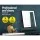 Embellir Standing Makeup Mirror, Metal, 25x30cm, Black, LED Light, Rotatable, Touch Control, Hollywood Vanity Style