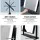 Embellir Standing Makeup Mirror, Metal, 25x30cm, Black, LED Light, Rotatable, Touch Control, Hollywood Vanity Style
