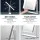 Embellir Standing Makeup Mirror, Metal, 25x30cm, White, LED Light, 360° Rotatable, Hollywood Vanity Style